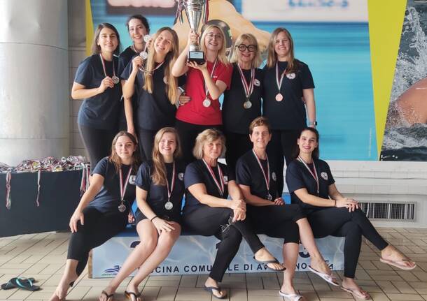 Le sincro master della Rari Nantes Legnano sono vicecampionesse d’Italia