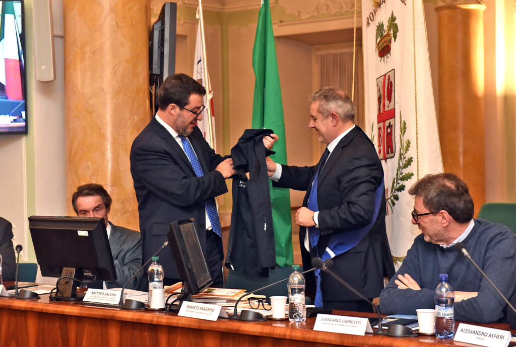 Salvini e Giorgetti in consiglio Provinciale per  fare il punto sulle strade della Provincia