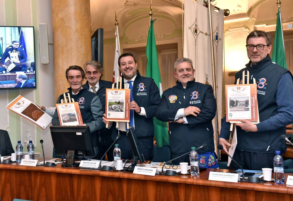 Salvini e Giorgetti in consiglio Provinciale per  fare il punto sulle strade della Provincia