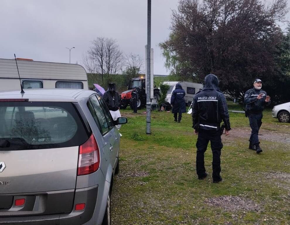 Sgombero campo sinti Gallarate