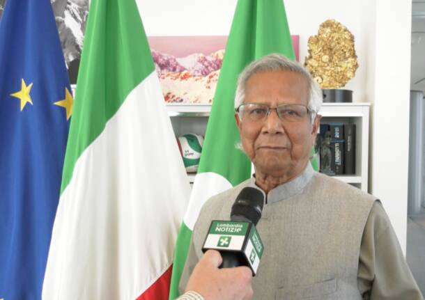 Yunus incontra Attilio Fontana in Regione Lombardia