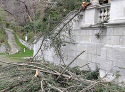 Albero si schianta su una cappella del Sacro Monte di Varese