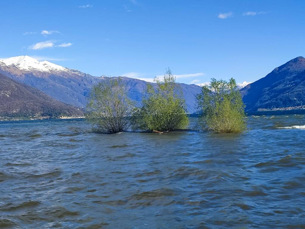 La foce del Tresa dopo i temporali