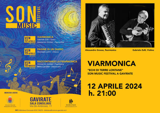 SON MUSIC FESTIVAL apre con il concerto del duo Viarmonica - “Echi di Terre Lontane”