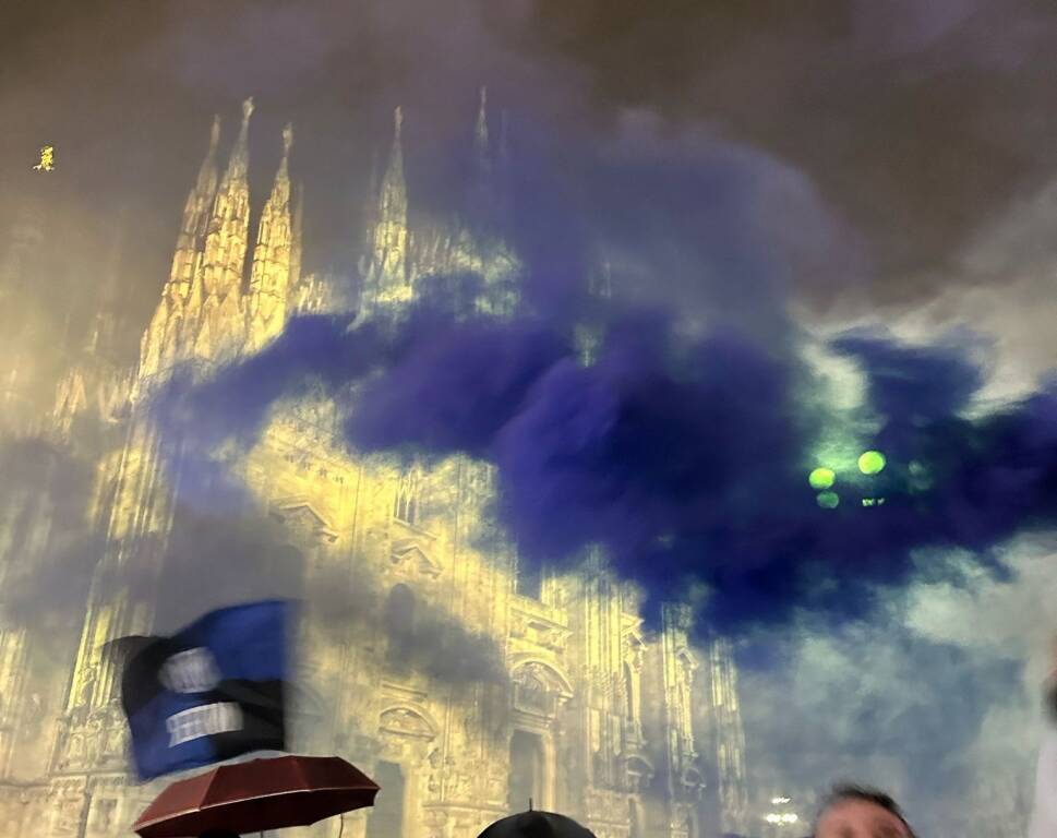 Festa Scudetto per i tifosi dell\'Inter a Milano