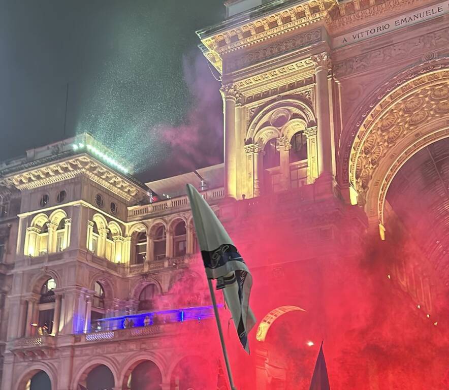 Festa Scudetto per i tifosi dell\'Inter a Milano