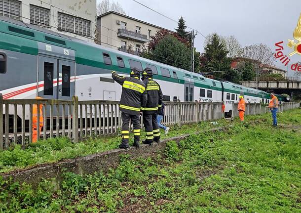 vigili del fuoco treno