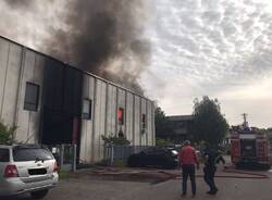 Incendio area industriale Saronno