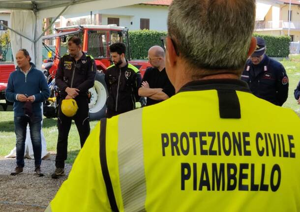 L’esercitazione della Protezione civile del Piambello a Induno Olona