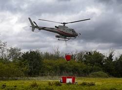 Maxi esercitazione di Protezione Civile a Rescaldina: simulati incendi nei boschi del paese