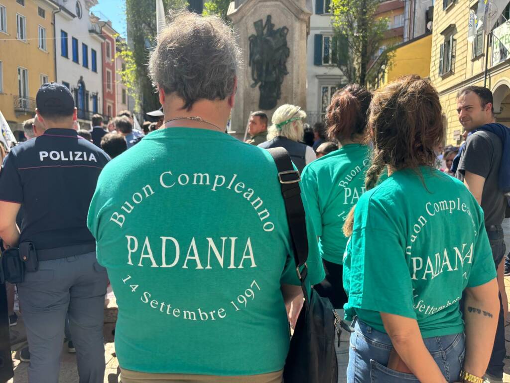 Varese - Salvini e Giorgetti in piazza del Podestà