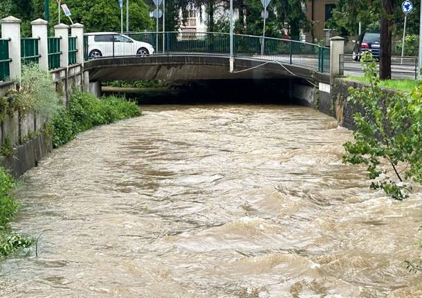 Arno e Sorgiorile in piena a Gallarate