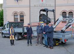 Escavatore Protezione civile buguggiate (foto La Focale Buguggiate)