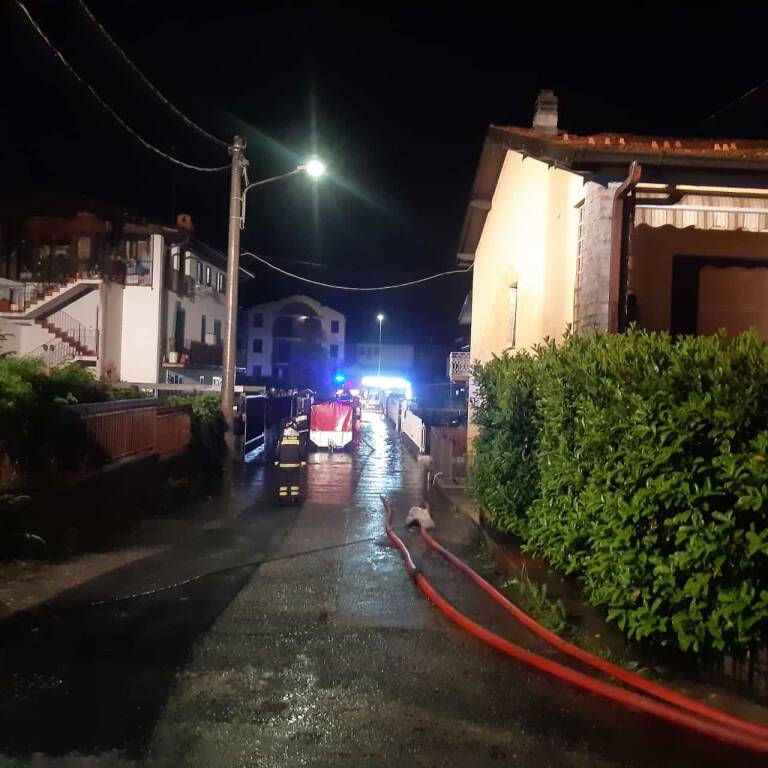 Forti piogge sul Varesotto: intervento dei vigili del fuoco 