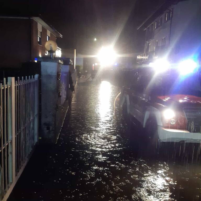 Forti piogge sul Varesotto: intervento dei vigili del fuoco 