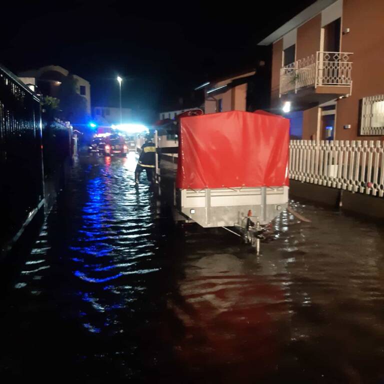 Forti piogge sul Varesotto: intervento dei vigili del fuoco 