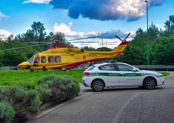 Gallarate Polizia Locale elisoccorso 