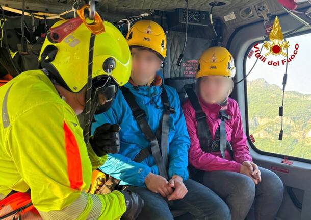 L’elicottero di Malpensa salva due escursionisti al Monte Coltignone