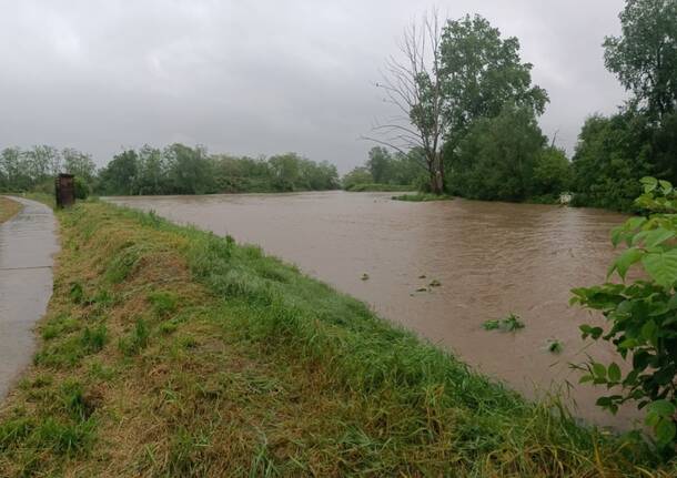 Maltempo del 15 maggio, l'Olona a Legnano e zona