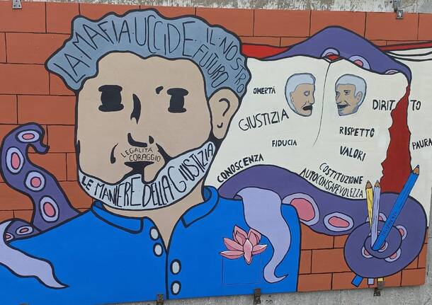 murales dedicato alla giornata della legalità