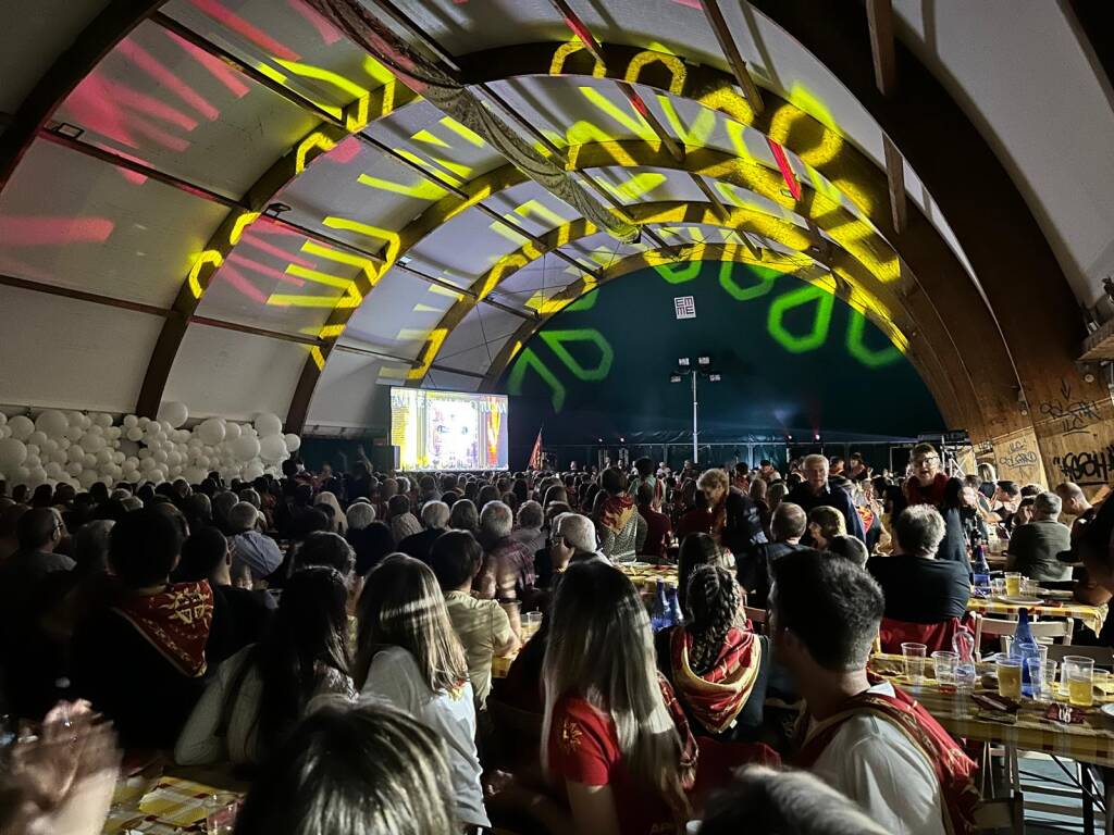 Palio 2024: la cena della vittoria della contrada Legnarello
