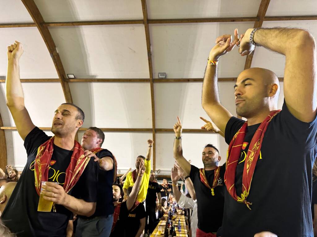 Palio 2024: la cena della vittoria della contrada Legnarello
