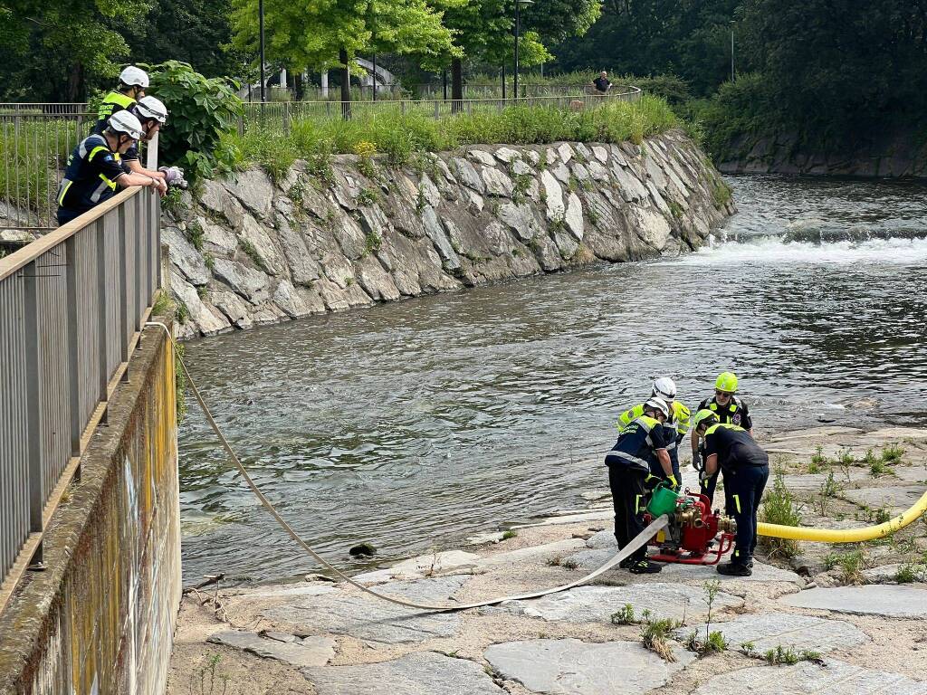 Protezione Civile Legnano, esercitazione lungo l'Olona