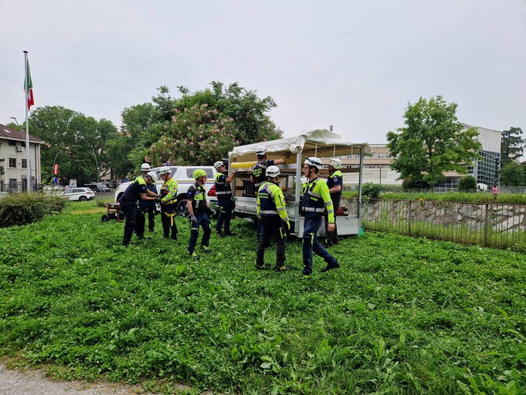 Protezione Civile Legnano, esercitazione lungo l'Olona