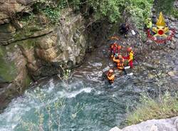 Recupero vigili del fuoco a Ponte Lambro