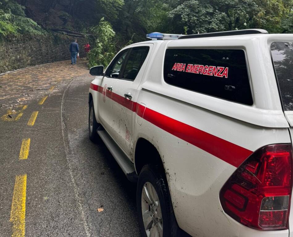 Croce Rossa al Sacro Monte per il nubifragio