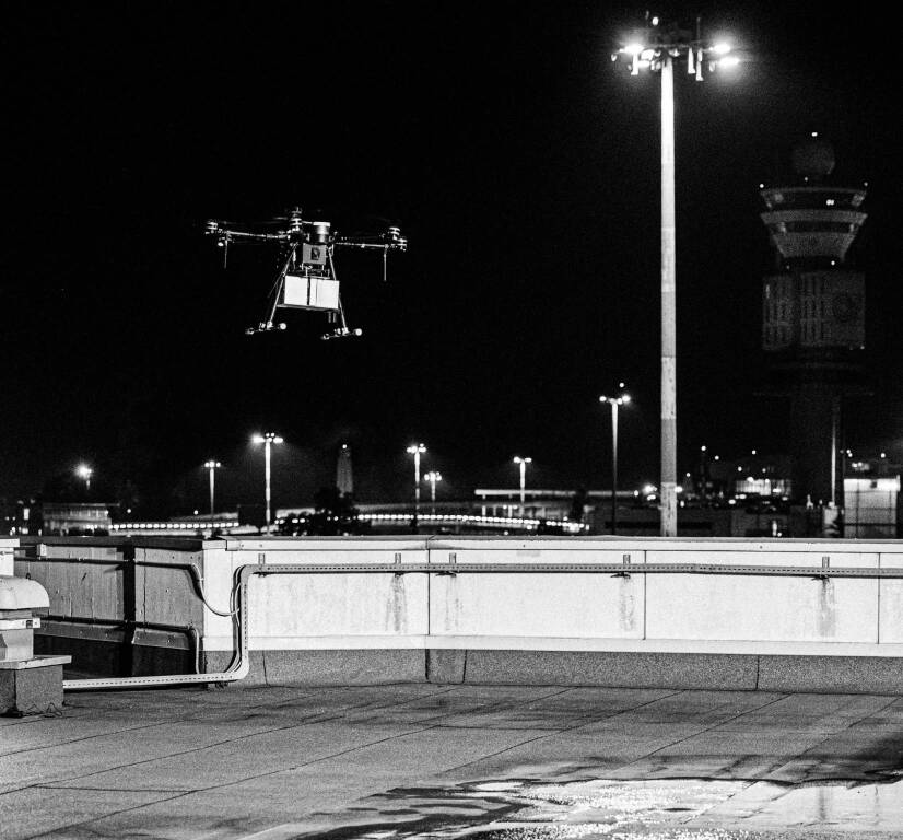 Il primo volo con drone cargo a Malpensa