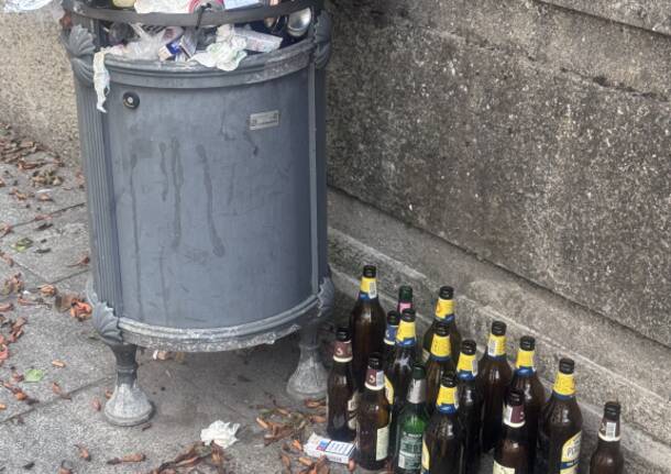 CARNAGO: Emergenza rifiuti cestini stracolmi e strade sporche in paese.