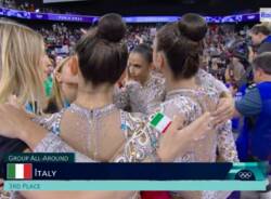 Le farfalle azzurre sul podio nella ritmica di squadra