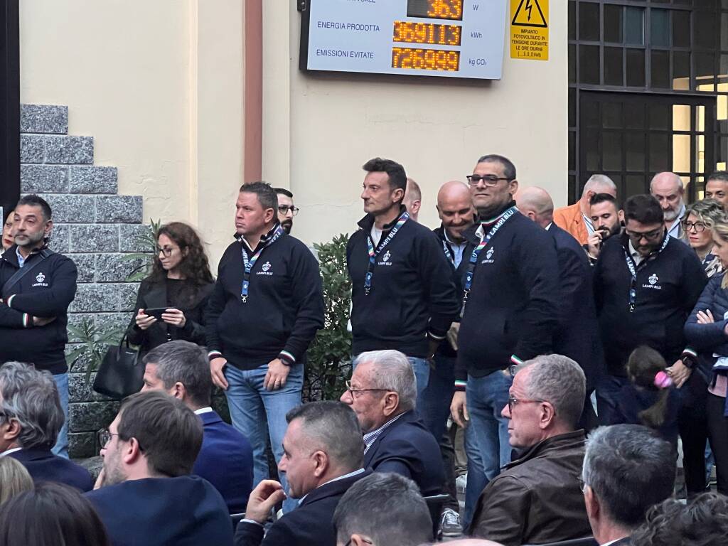 Inaugurazione lampi blu