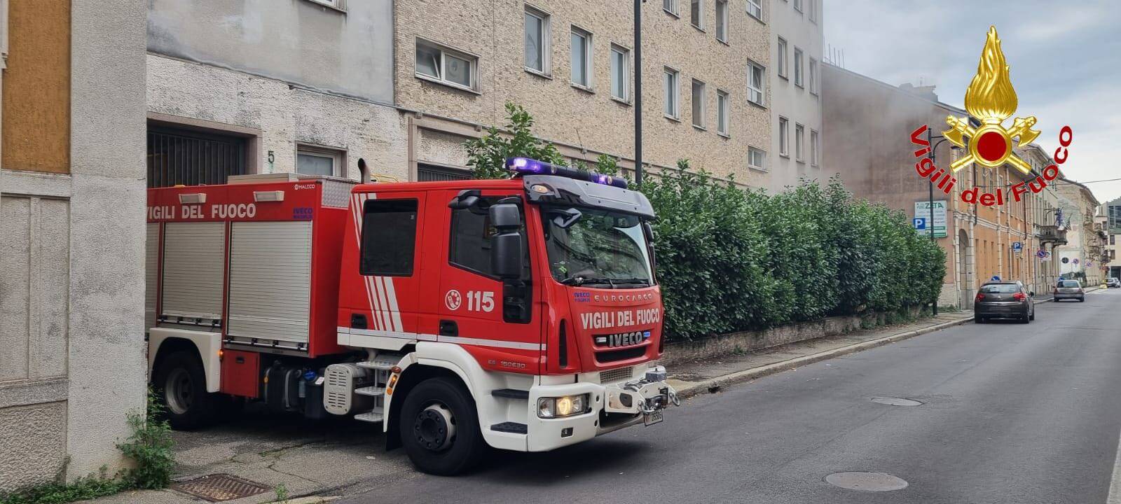 Incendio a Busto Arsizio
