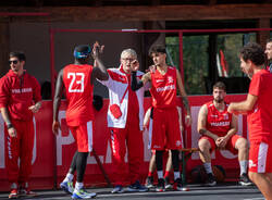 L\' inaugurazione del nuovo campetto da basket di Giubiano