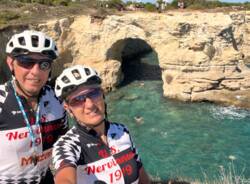 Da Nerviano a Lecce in bicicletta: Angelica e Giuseppe portano i colori dell'U.S. Nervianese fino al Tacco d'Italia