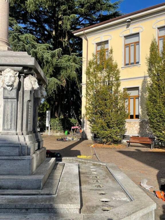 Prove di carico del cedro a Biandronno