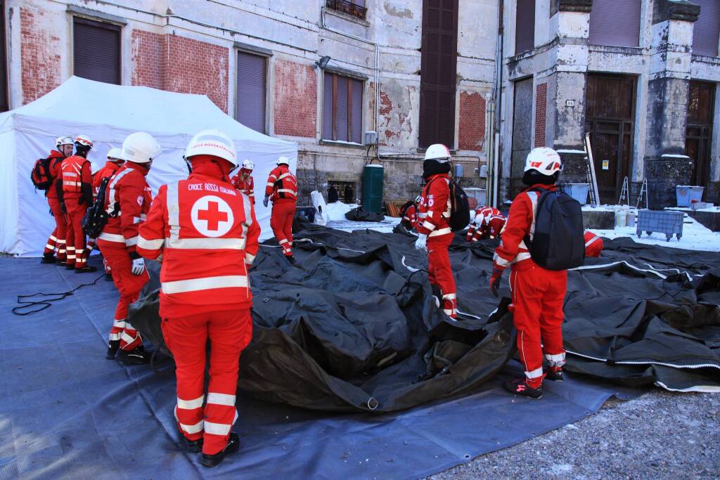 Esercitazione Croce Rossa al Campo dei Fiori