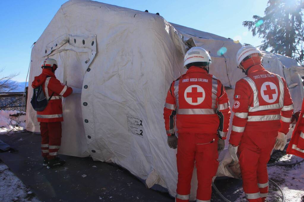 Esercitazione Croce Rossa al Campo dei Fiori