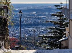 Il sacro Monte imbiancato dalla prima neve