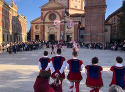 Sbandieratori di Legnano in centro a Legnano