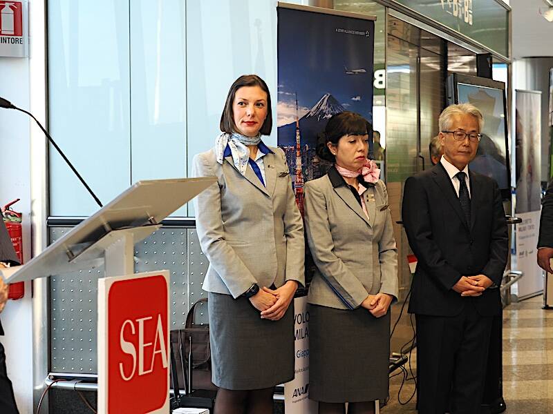 Inaugurazione del volo ANA Milano-Tokyo a Malpensa