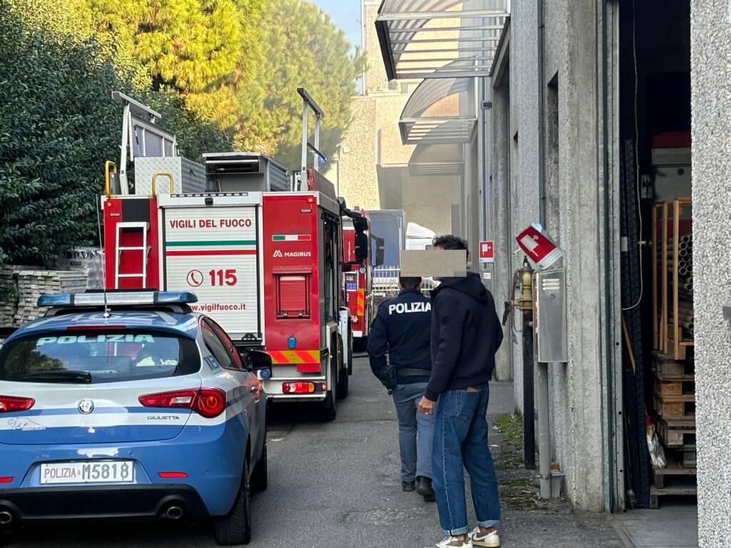 incendio capannone gallarate