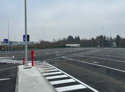 L'inaugurazione del nuovo parcheggio per camion alla cargo city Malpensa