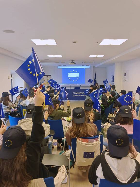 bambini della Galilei in Commissione Europea
