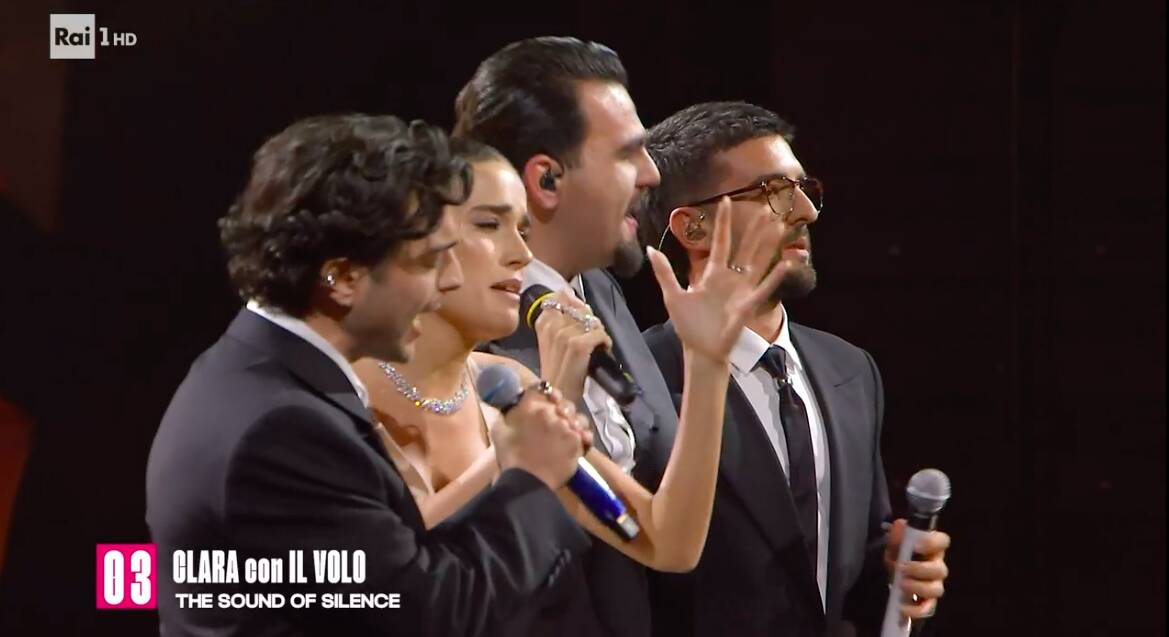 Clara e il Volo nella serata dei duetti