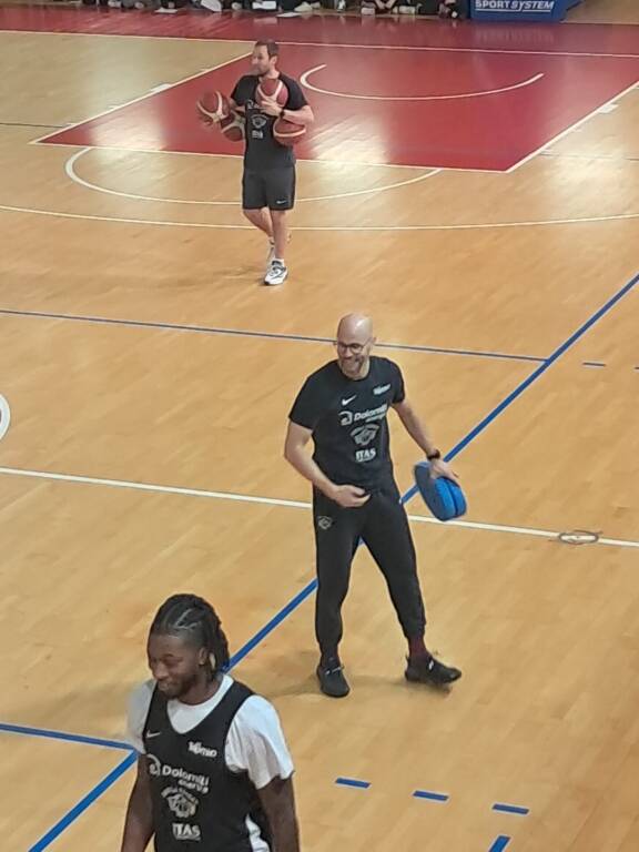 Trento Basket in allenamento a Legnano, credits A. Bernasconi