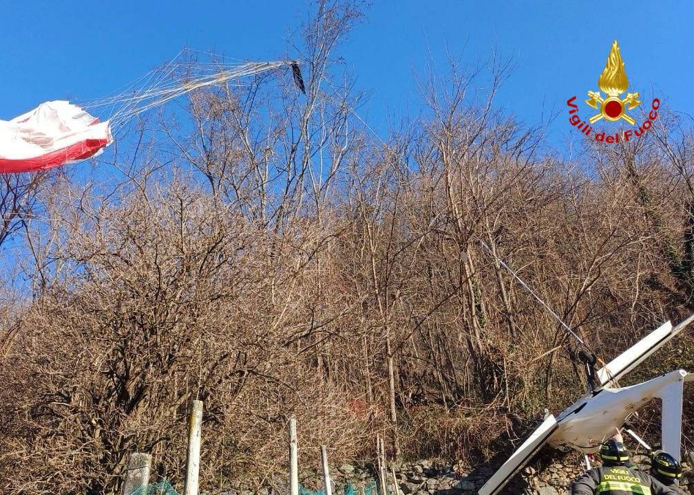 Ultraleggero precipitato a Sondrio 
