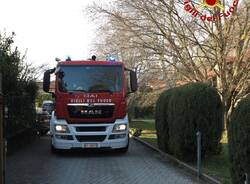 Incendio a Laveno Mombello